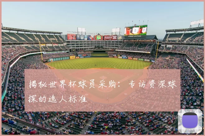 揭秘世界杯球员采购:专访资深球探的选人标准
